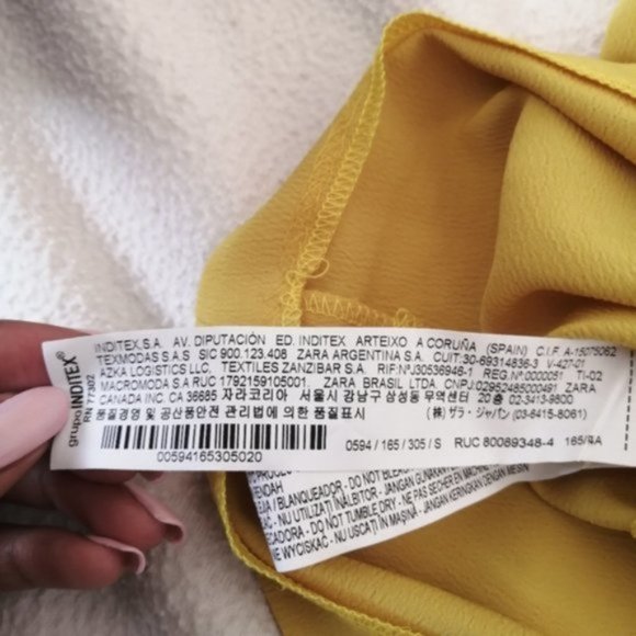 Zara Mustard Yellow Flowy Oversized Ruffled Dress - Picture 7 of 9